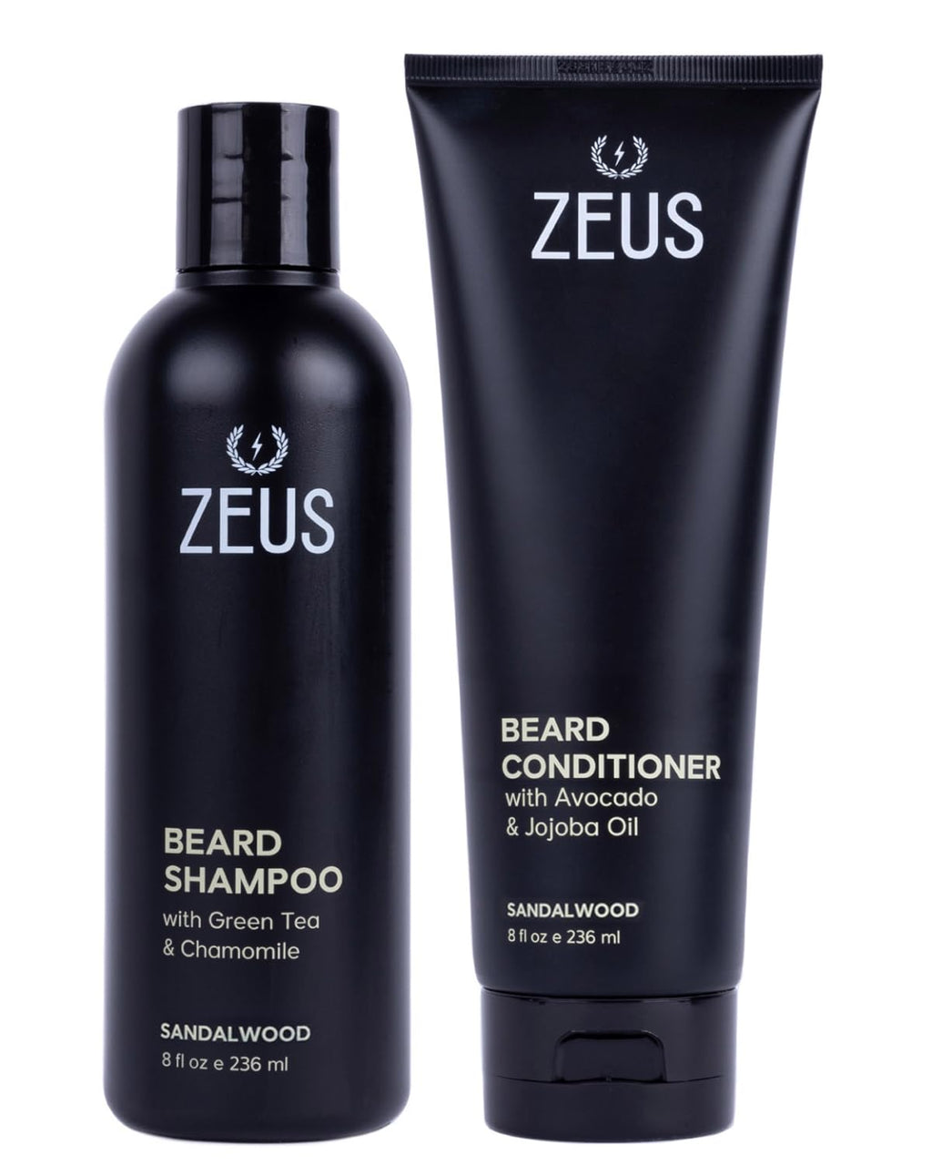 Beard Wash Set for Men, Beard Shampoo & Conditioner (Sandalwood)